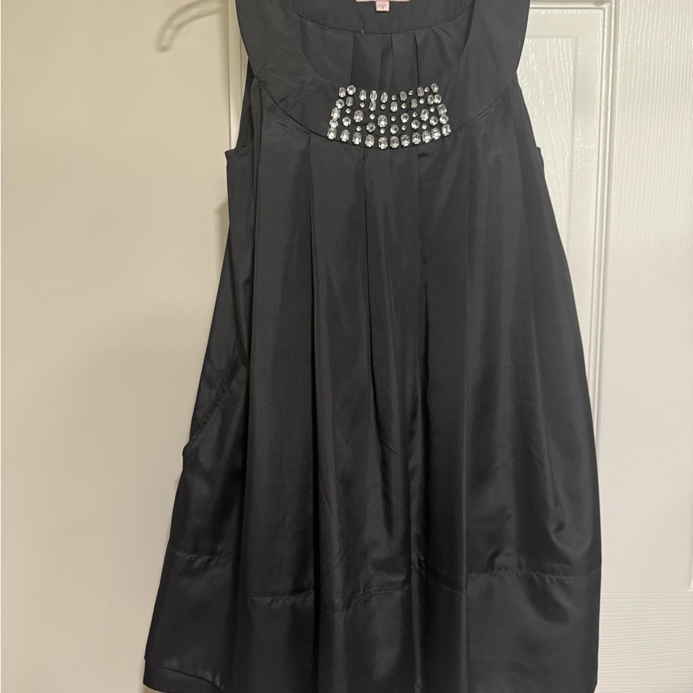 Romeo & Juliet Couture Black Dress with Silver Accents